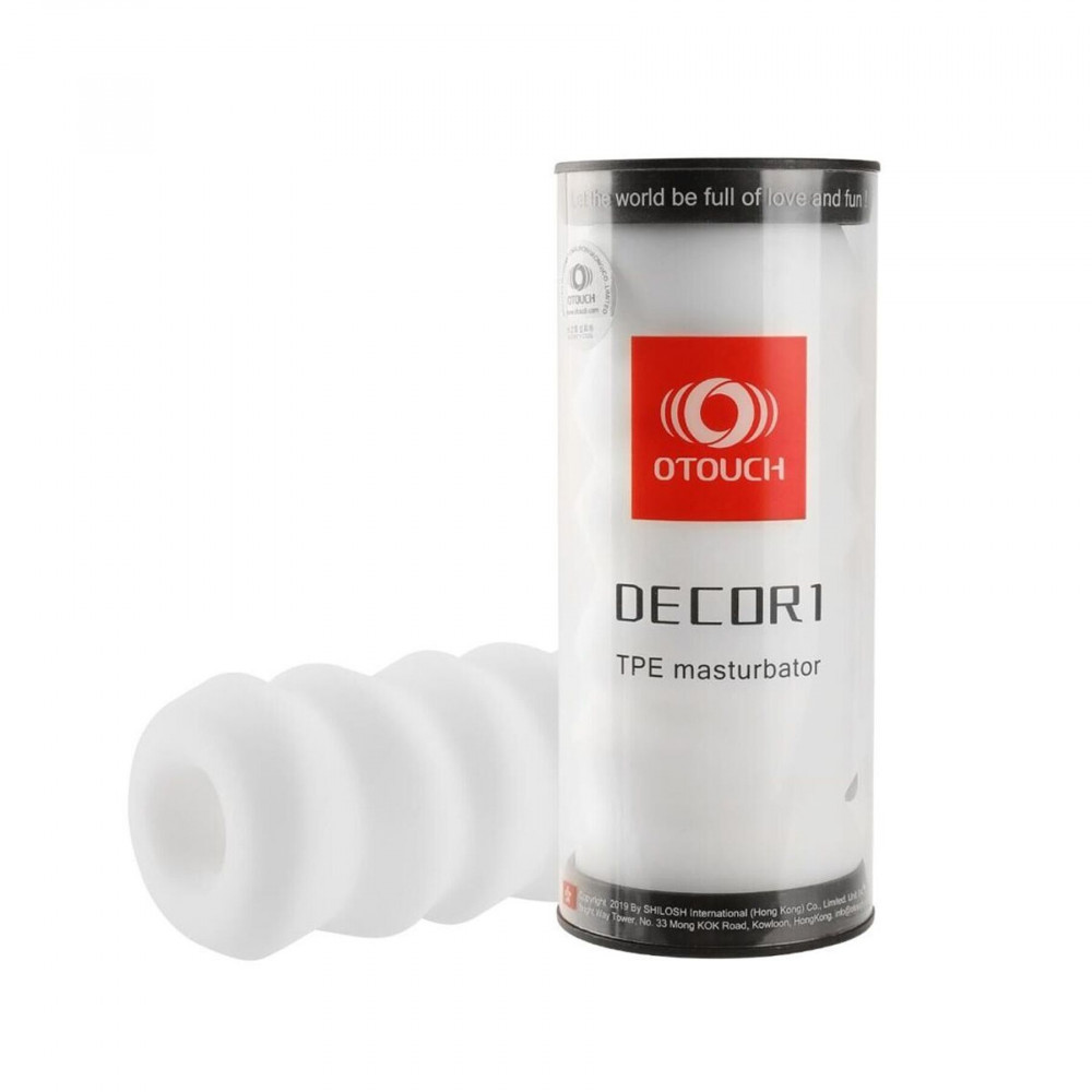 Мастурбаторы без вибрации - Мастурбатор Otouch DECOR 1-D, эффект всасывания, ребрышки-кольца, зауженный диаметр 5