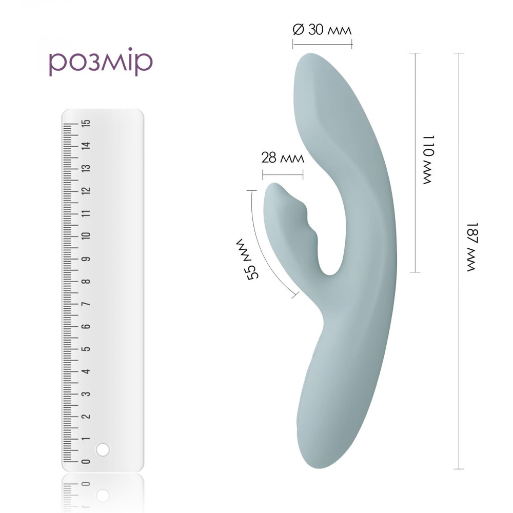Вибратор-кролик - Смарт вибратор-кролик Svakom Chika, 2 независимых мотора, подогрев до 38 °C 2