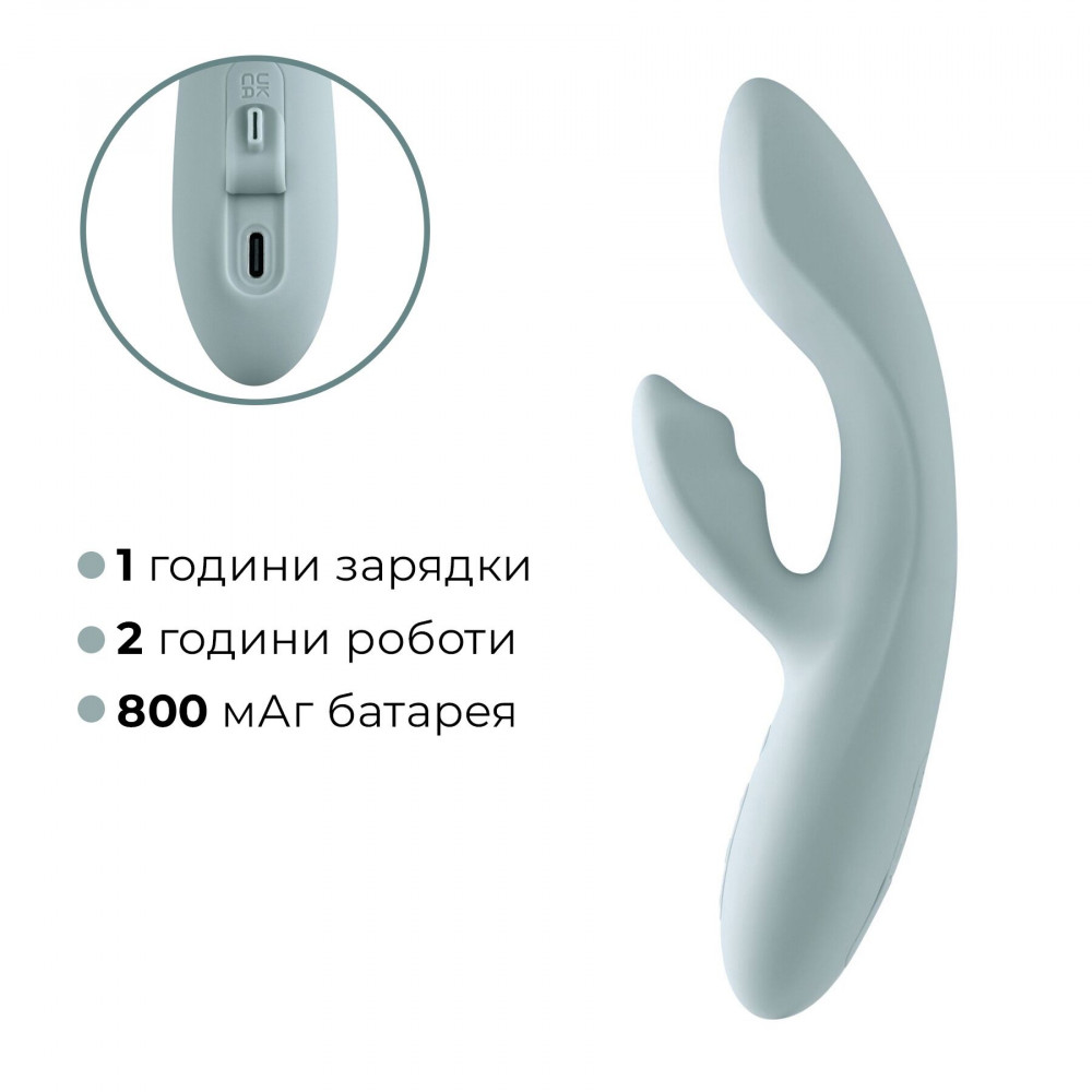 Вибратор-кролик - Смарт вибратор-кролик Svakom Chika, 2 независимых мотора, подогрев до 38 °C 6