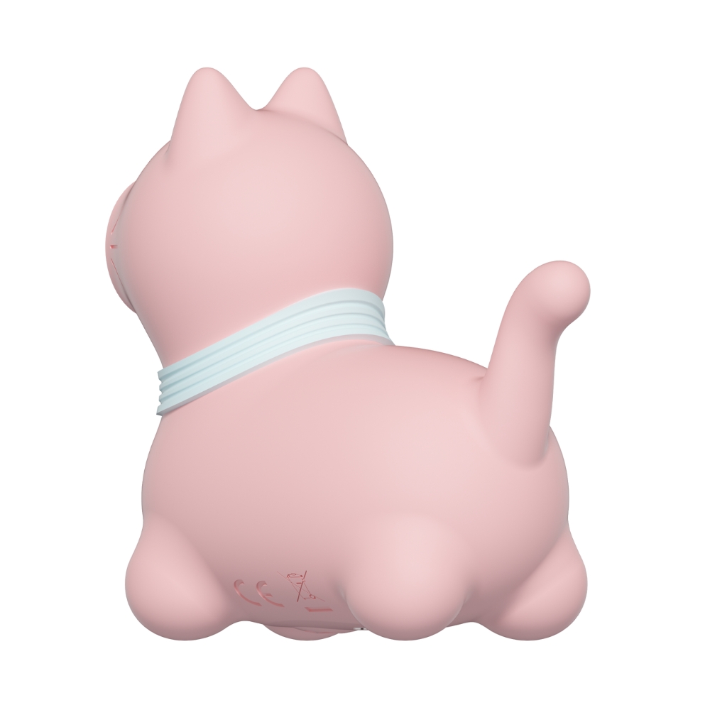 Вібропулі та міні-вібратори - Стимулятор клітора з пульсацією UNIVIBE Котик, 5 режимів, рожевий 8