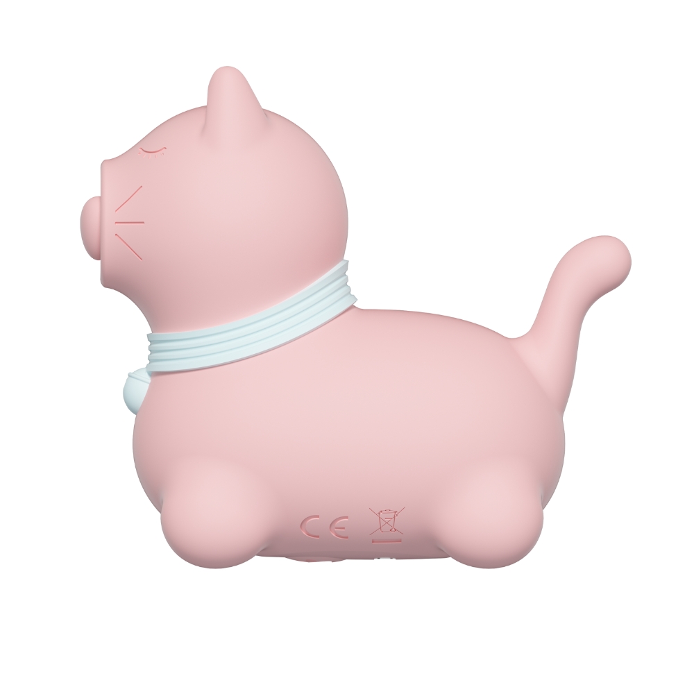Вібропулі та міні-вібратори - Стимулятор клітора з пульсацією UNIVIBE Котик, 5 режимів, рожевий 3