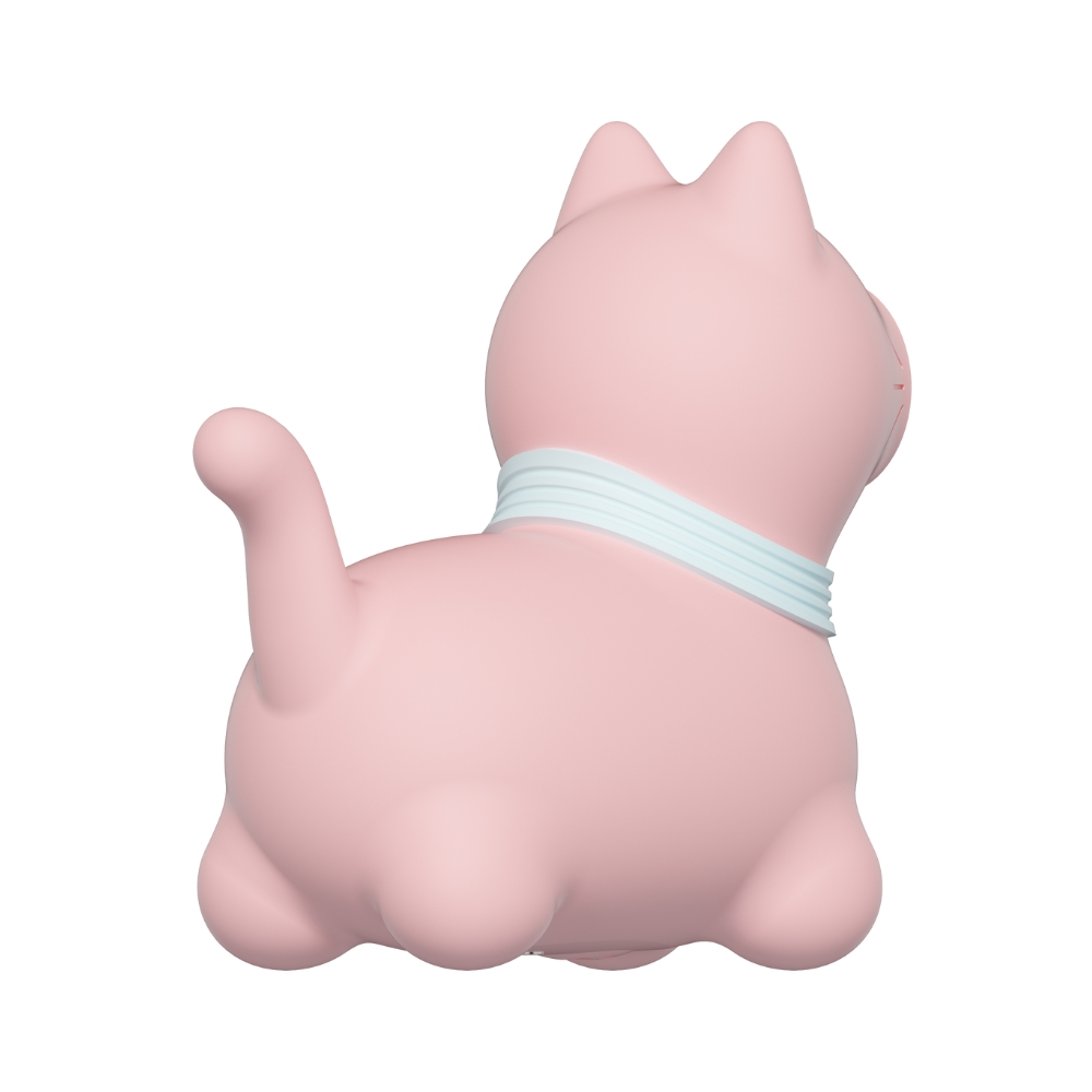 Вібропулі та міні-вібратори - Стимулятор клітора з пульсацією UNIVIBE Котик, 5 режимів, рожевий 7