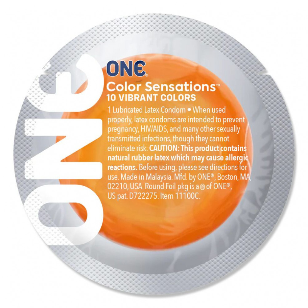 Презервативы - Презерватив ONE Color Sensations - ONE trip tot cloud nine (Orange) 1 шт 1