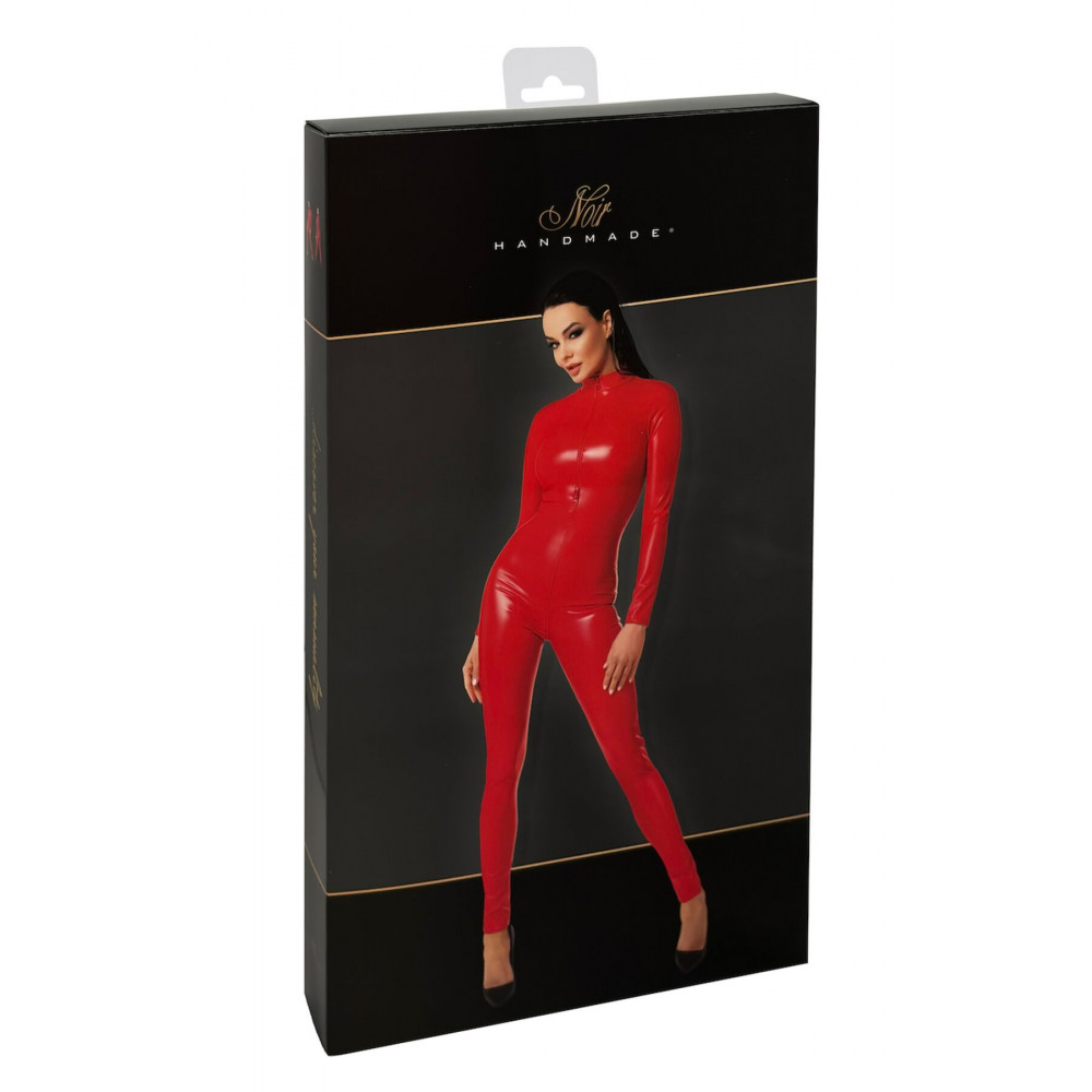  - Комбінезон Noir Handmade F353 Red powerwetlook overall - S 6