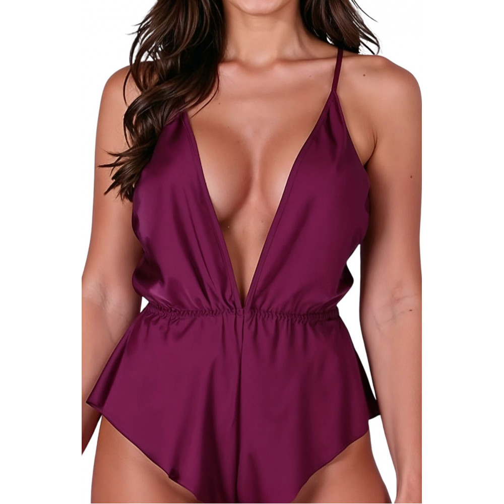 Женское эротическое белье - Боди Passion SENSIE BODY plum M 4