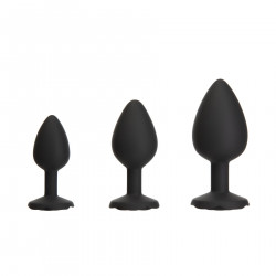 Набор силиконовых анальных пробок BMS Roses Til’ Dawn Silicone Anal Plug Kit Starter Kit Black