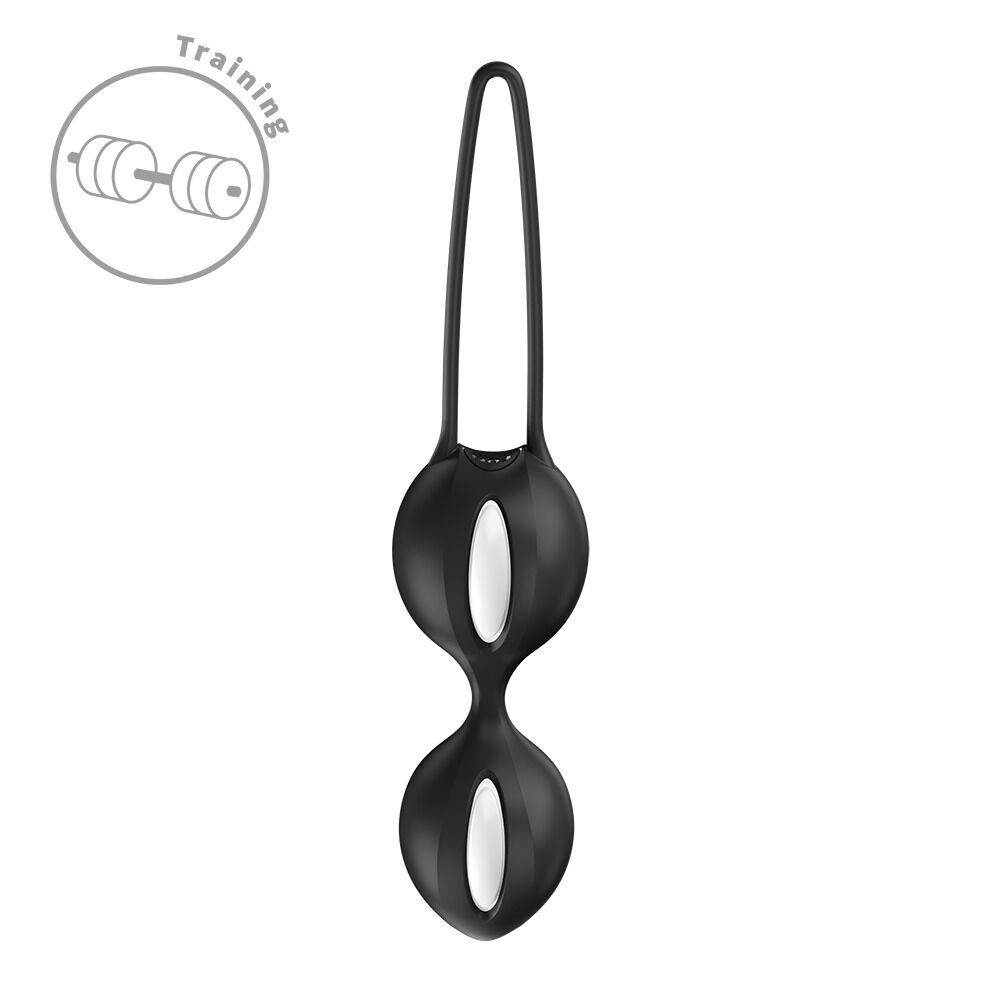 Вагінальні кульки та тренажери - Вагінальні кульки Fun Factory SMARTBALLS DUO Black, 2 шт, діаметр 3,2 та 3,6 см 1