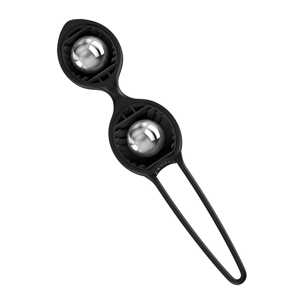 Вагінальні кульки та тренажери - Вагінальні кульки Fun Factory SMARTBALLS DUO Black, 2 шт, діаметр 3,2 та 3,6 см 4