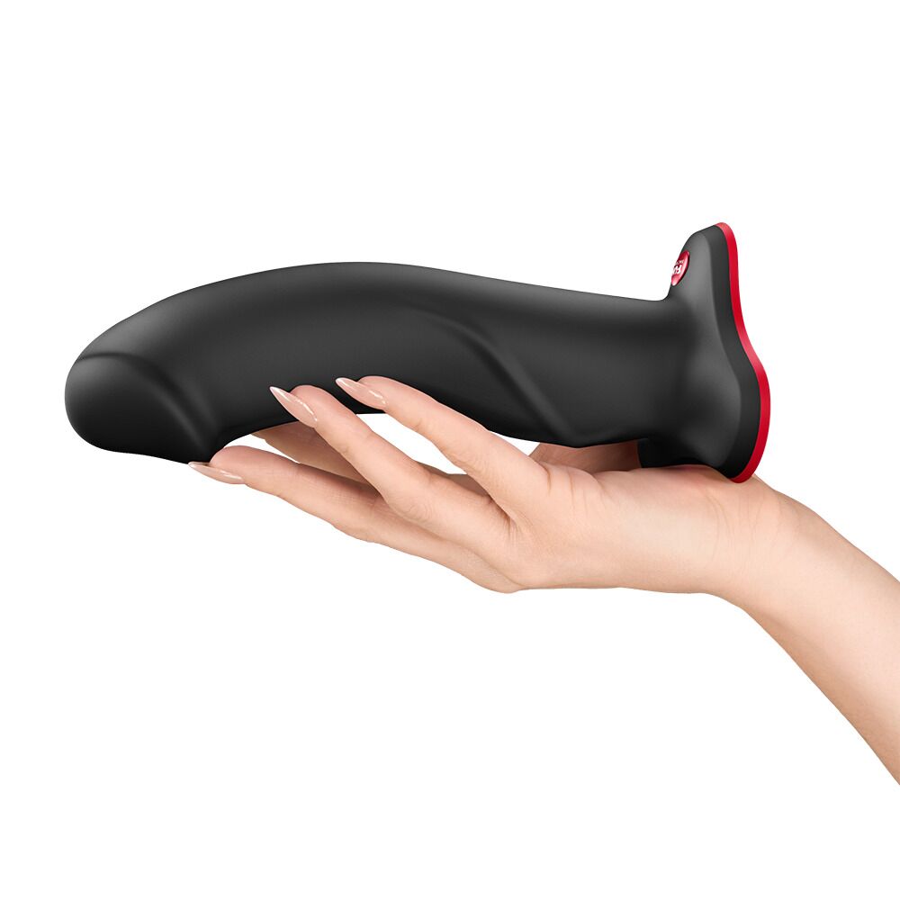 Фаллоимитаторы - Фаллоимитатор Fun Factory THE BOSS STUB Black, реалистичная текстура, длина 17,9 см, диаметр 4,1 см 2