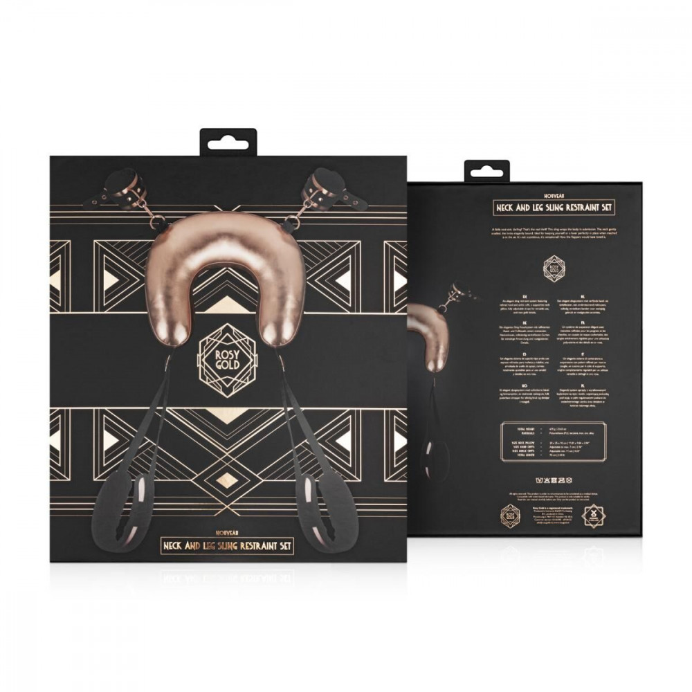  Наручники та обмеження - Набір для фіксації Rosy Gold - Neck and Leg Sling Restraint Set 8
