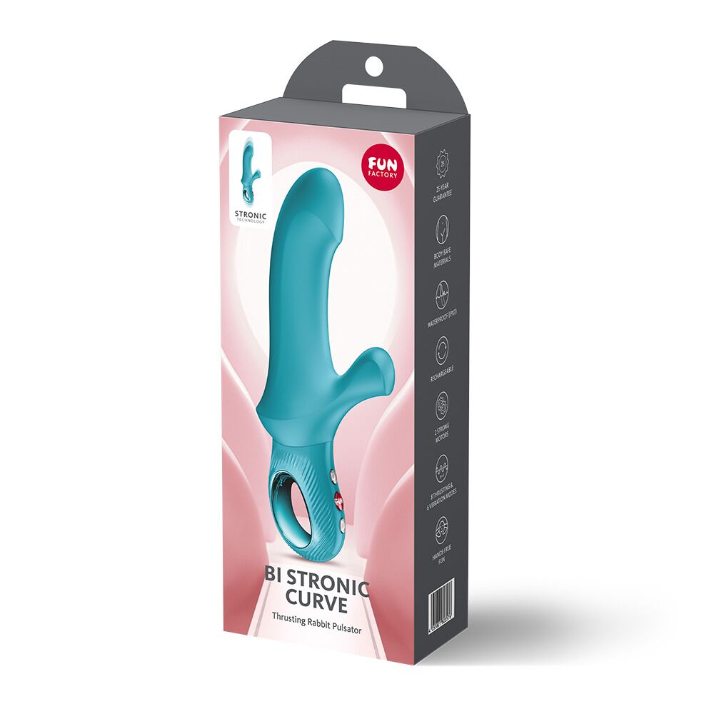 Класичний вібратор - Пульсатор Fun Factory Bi Stronic Curve Aquamarine 9