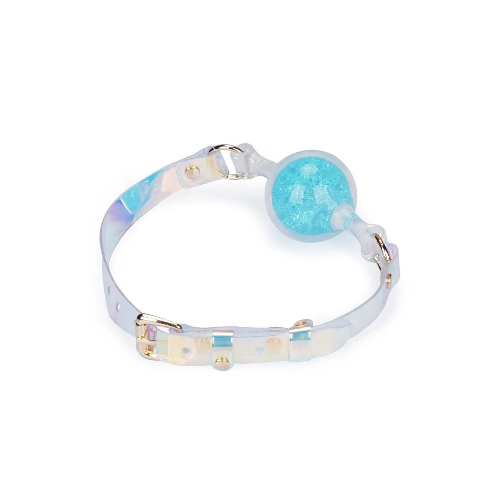 Повязки на глаза, кляпы, зажимы - Кляп Liebe Seele Crystal Ball Gag - Blue (Large Ball)