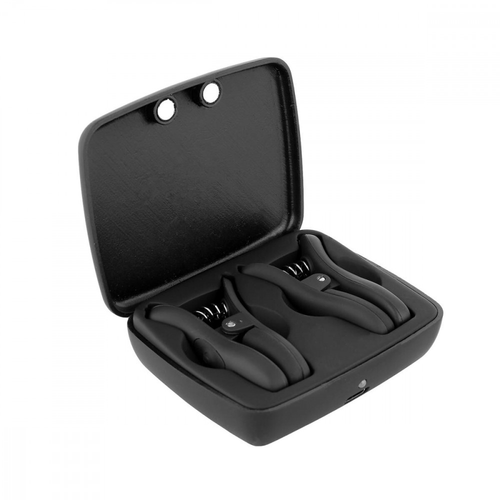 - Затискачі для сосків з вібрацією Bedroom Fantasies Vibrating Nipple Clamps - Black 6