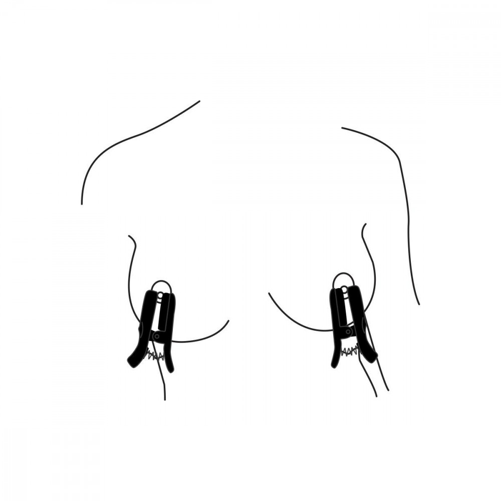  - Затискачі для сосків з вібрацією Bedroom Fantasies Vibrating Nipple Clamps - Black 7