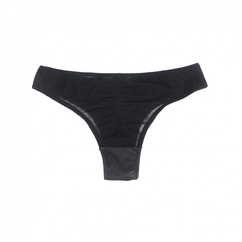Різне - Труси на блискавці StarNight з екошкіри, чорні, S 5