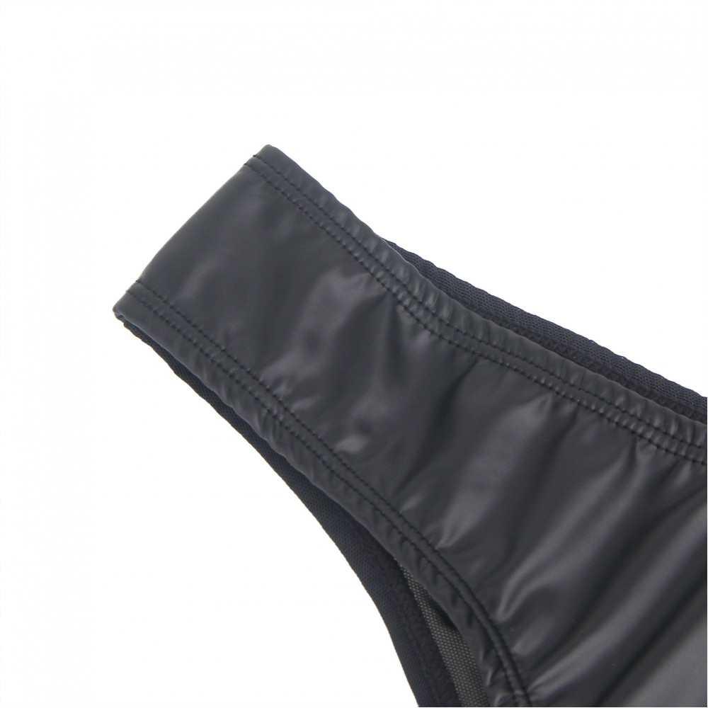 Різне - Труси на блискавці StarNight з екошкіри, чорні, S 8