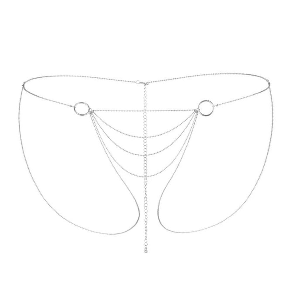 Різне - Ланцюжок-трусики Bijoux Indiscrets Magnifique Bikini Chain прикраса для тіла, Silver 2