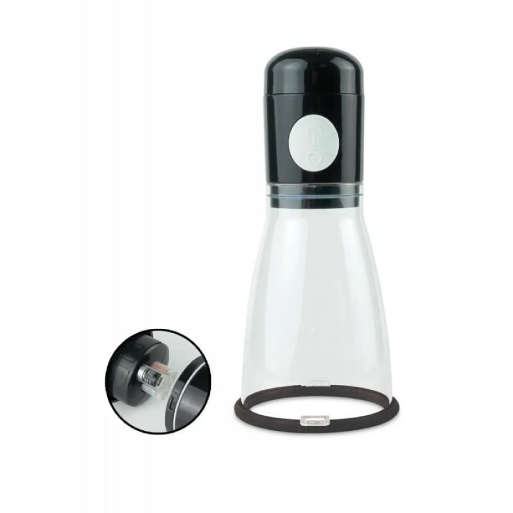 Різне - Вакуумна помпа для грудей Pipedream Fetish Fantasy автоматична, прозоро-чорна 2