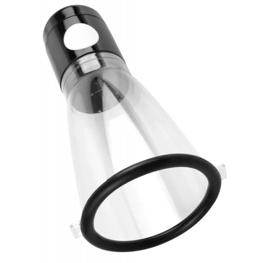 Різне - Вакуумна помпа для грудей Pipedream Fetish Fantasy автоматична, прозоро-чорна 3