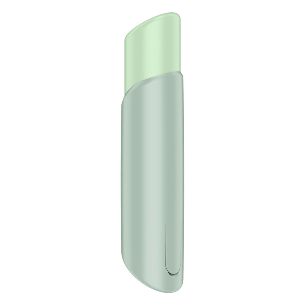 Вакуумный вибратор - Вакуумный стимулятор Satisfyer Naughty Kiss для клитора, зеленый, 12 х 2.7 см 2