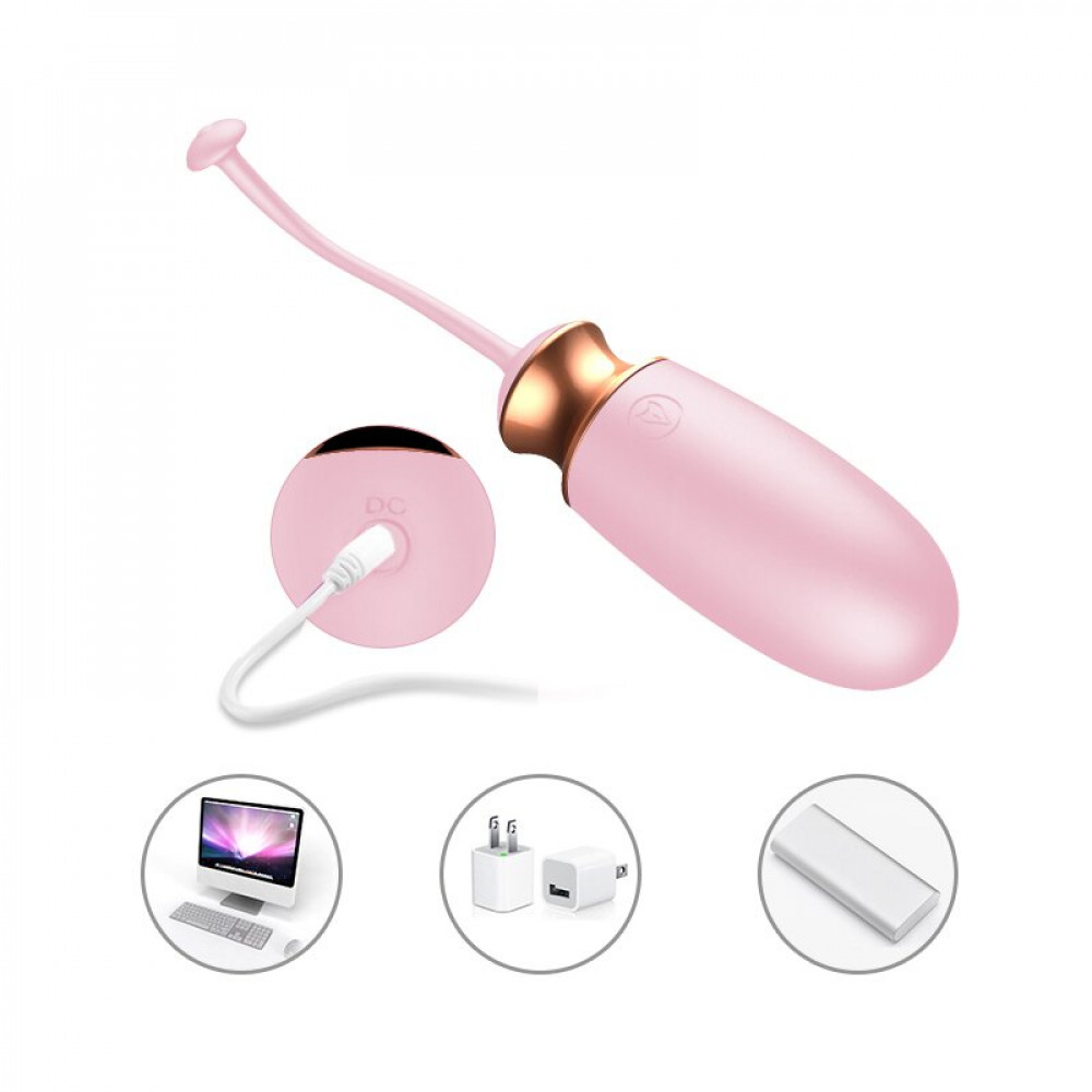 Вибратор - Виброяйцо с подогревом и пультом ДУ - Vibrating Silicone Love EGG USB, BS6300037 6