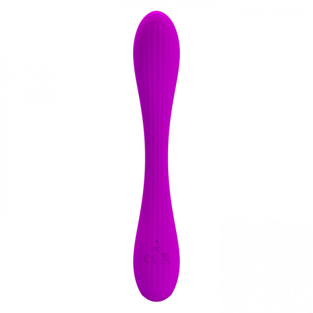 Игрушки для пар - Вибратор двойной гибкий PRETTY LOVE Yedda для пар, фиолетовый, 17.1 х 2.7