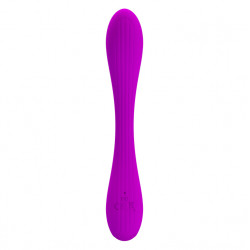 Вибратор двойной гибкий PRETTY LOVE Yedda для пар, фиолетовый, 17.1 х 2.7