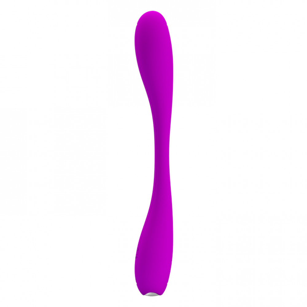 Игрушки для пар - Вибратор двойной гибкий PRETTY LOVE Yedda для пар, фиолетовый, 17.1 х 2.7 2