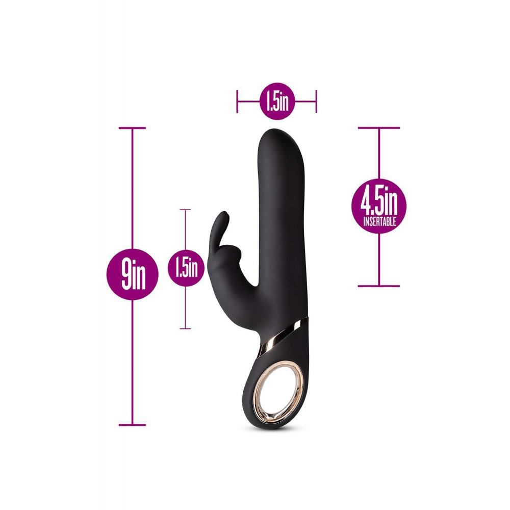 Разное - Вибратор-кролик с вращающимися шариками на валу Blush Lush Victoria, черный 3