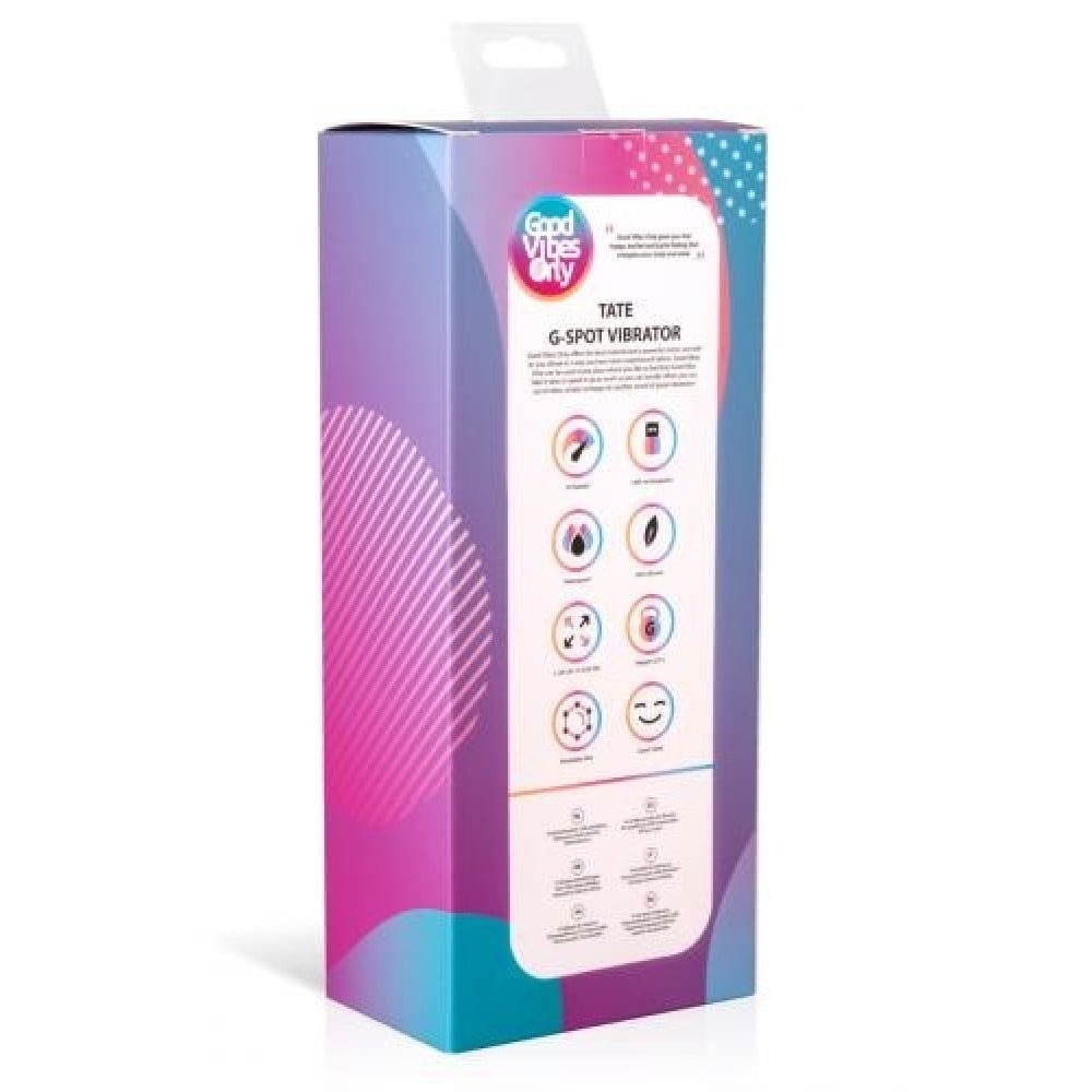 Різне - Вібратор для крапки G Tate Good Vibes Only, силіконовий, блакитний, 20 х 3.2 см 4