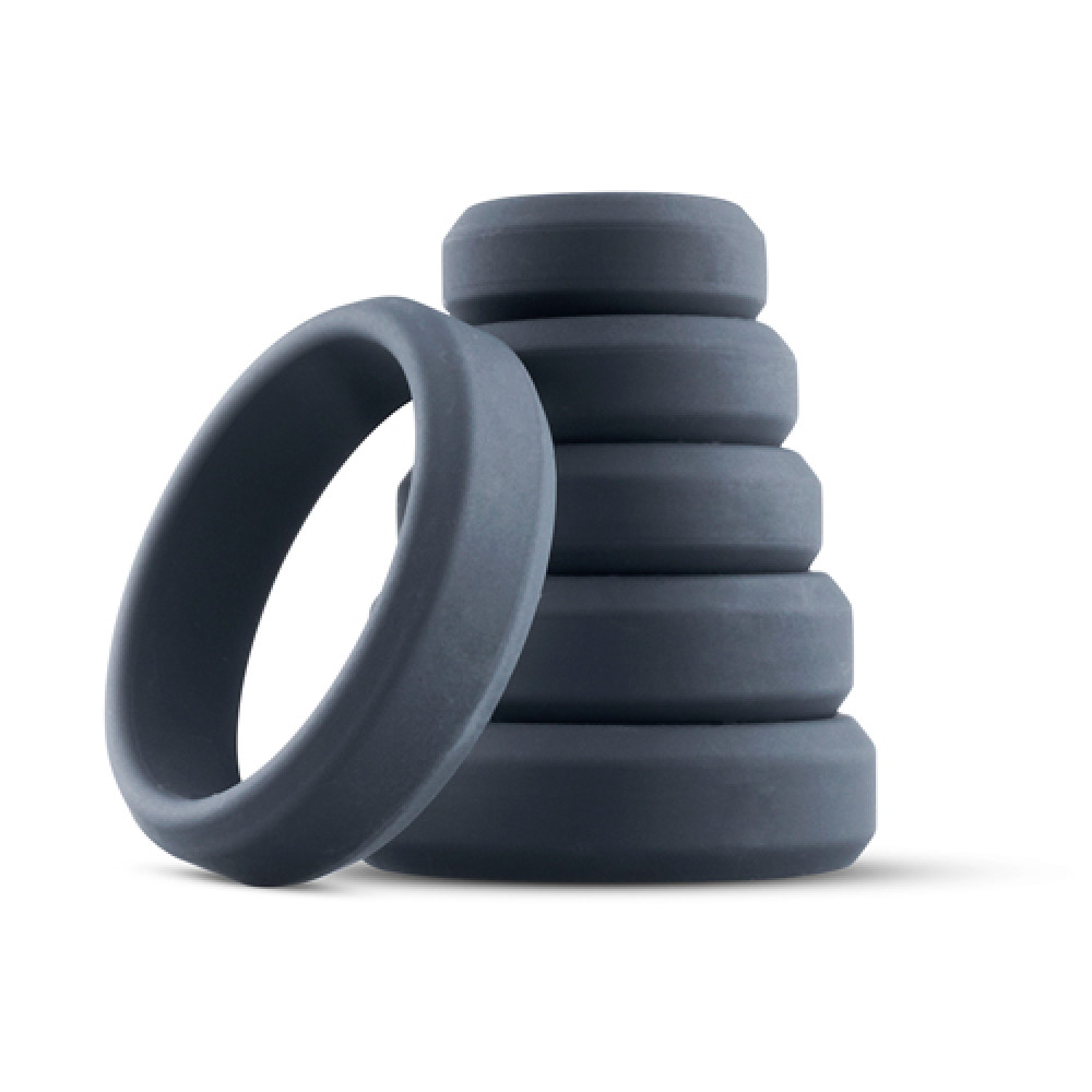 Эрекционное кольцо - Набор из 6 силиконовых колец Boners для пениса, 6 шт