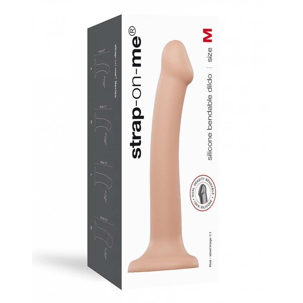 Секс игрушки - Насадка для страпона Strap-On-Me Dual Density Dildo Flesh M (мятая упаковка) 1