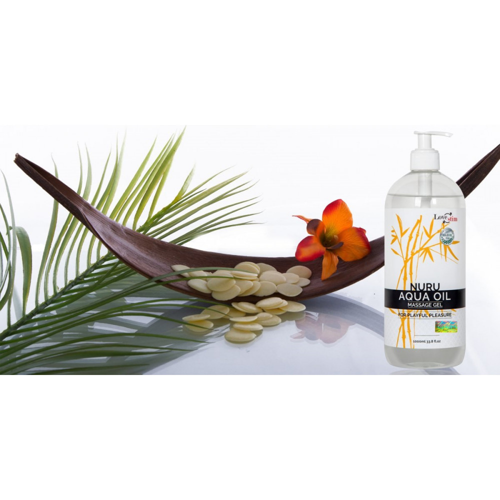 Разное - Массажное масло Love Stim - NURU AQUA OIL, 1000 ml 2