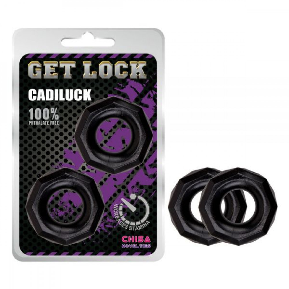 Эрекционное кольцо - Кольцо эрекционное Get Lock Cadiluck, Black 1