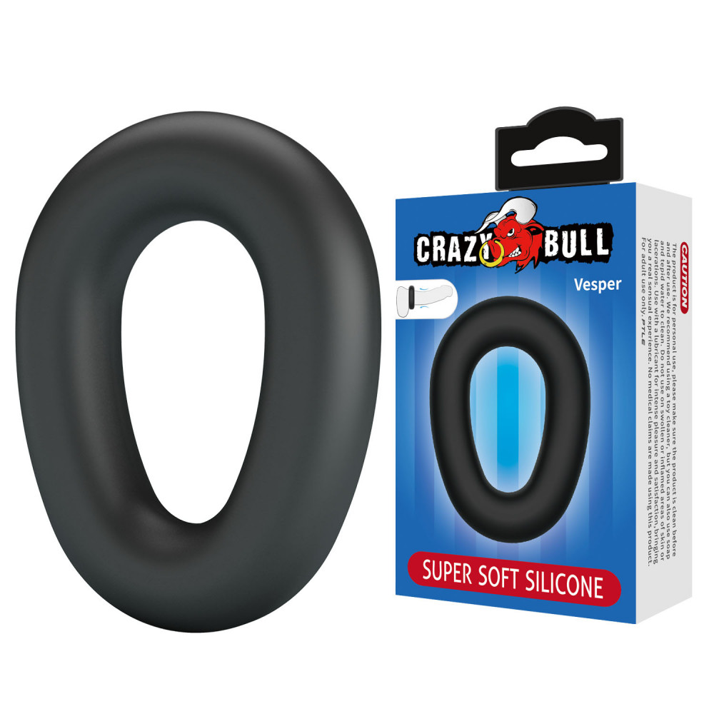  - Ерекційне кільце Crazy Bull - Vesper Silicone Cock Ring, BI-210243