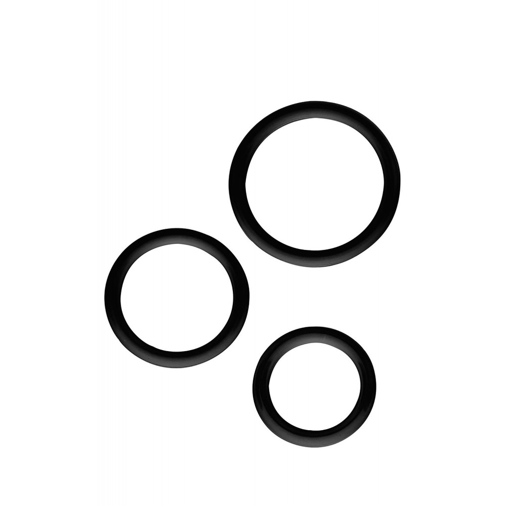 Эрекционные кольца без вибрации - Набор эрекционных колец Dream Тoys All Time Favorites черные 1