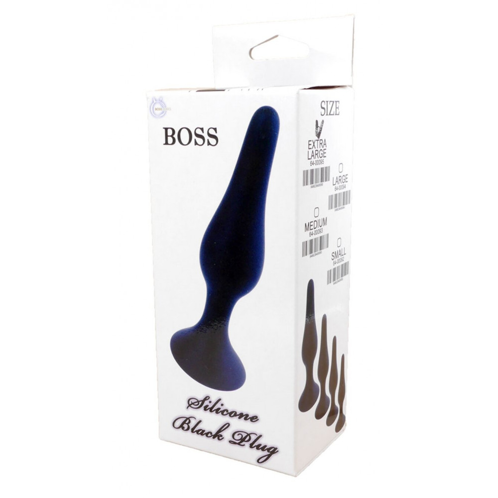 Анальные игрушки - Анальный плаг Silicone Plug Black - Extra Large, BS6400095 5