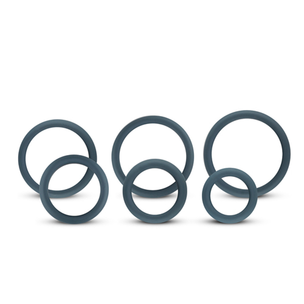 Эрекционное кольцо - Набор из 6 силиконовых колец Boners для пениса, 6 шт 3