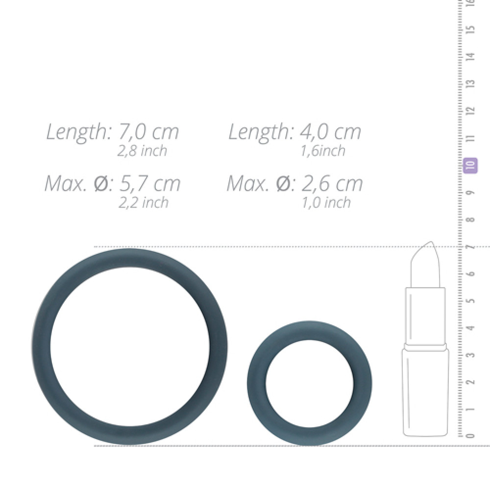 Эрекционное кольцо - Набор из 6 силиконовых колец Boners для пениса, 6 шт 2