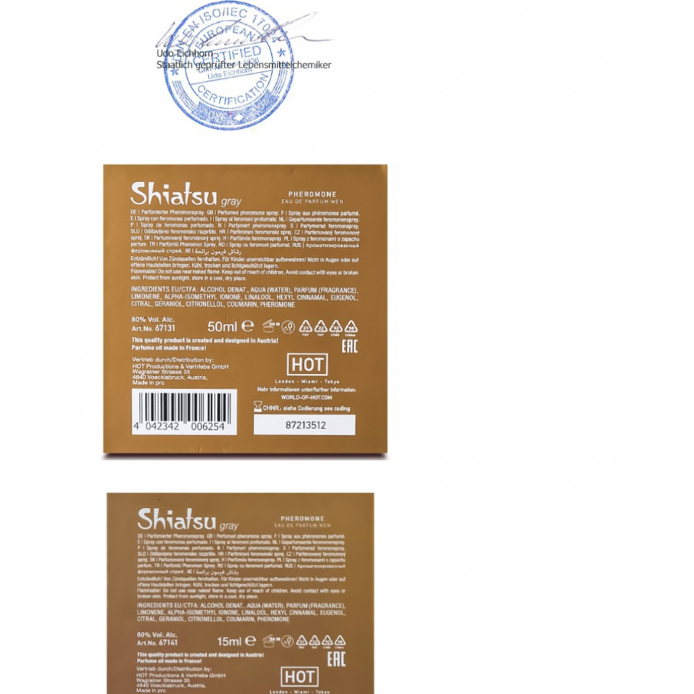 Разное - Духи с феромонами мужские SHIATSU Pheromone Fragrance men grey, 50 мл 10