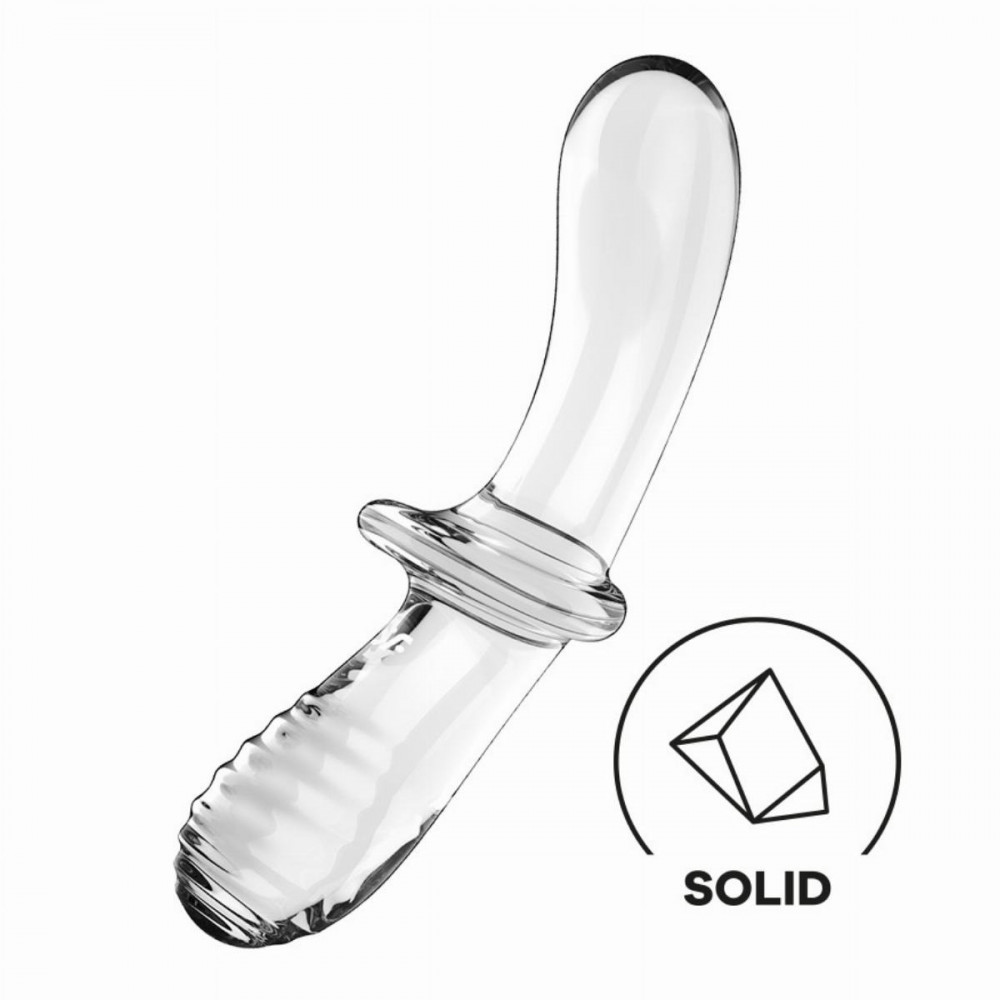 Разное - Двойной стеклянный фаллоимитатор Satisfyer Double Crystal Transparent прозрачный