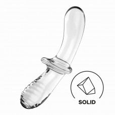 Двойной стеклянный фаллоимитатор Satisfyer Double Crystal Transparent прозрачный