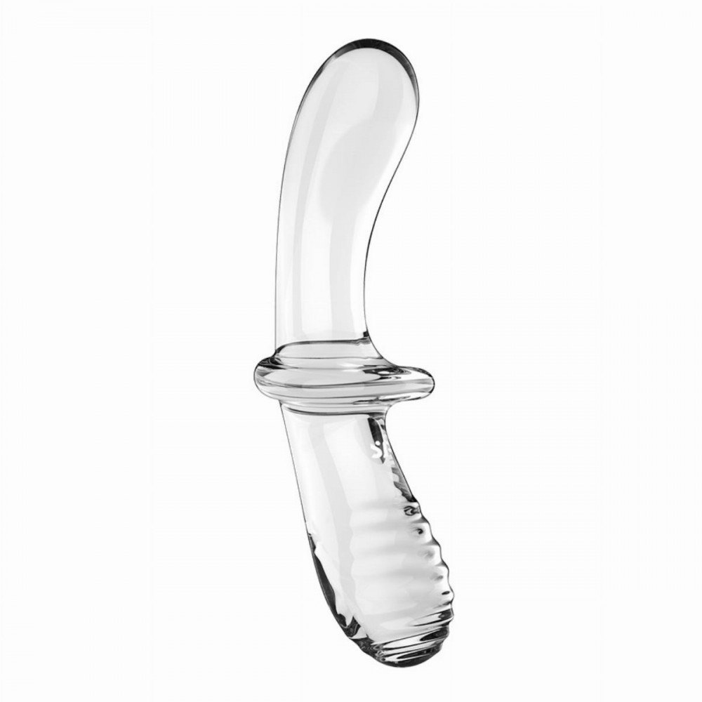 Разное - Двойной стеклянный фаллоимитатор Satisfyer Double Crystal Transparent прозрачный 2