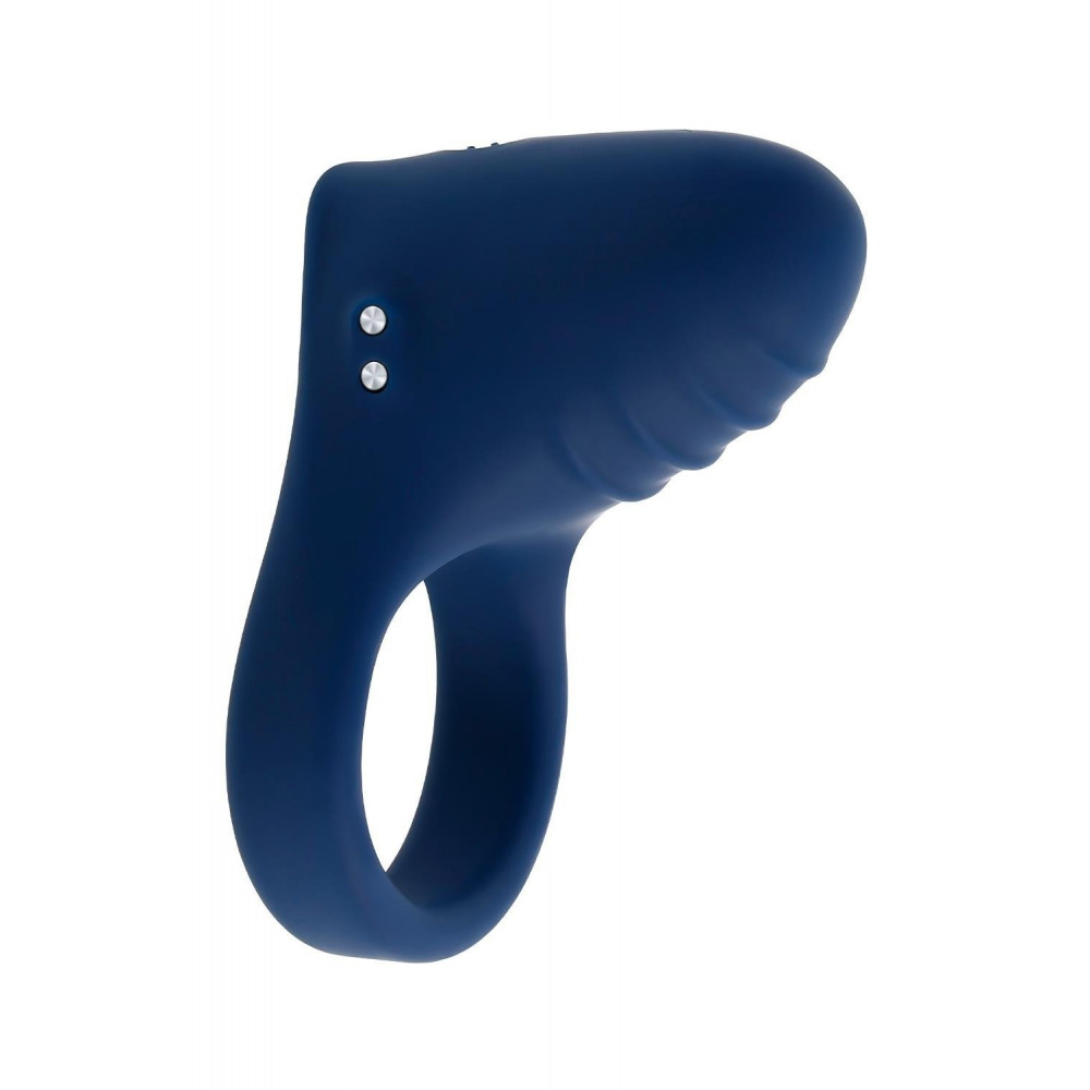 Эрекционные кольца с вибрацией - Эрекционное виброкольцо Evolved Playboy синее, 7.8 см