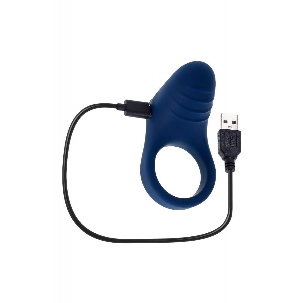 Эрекционные кольца с вибрацией - Эрекционное виброкольцо Evolved Playboy синее, 7.8 см 6