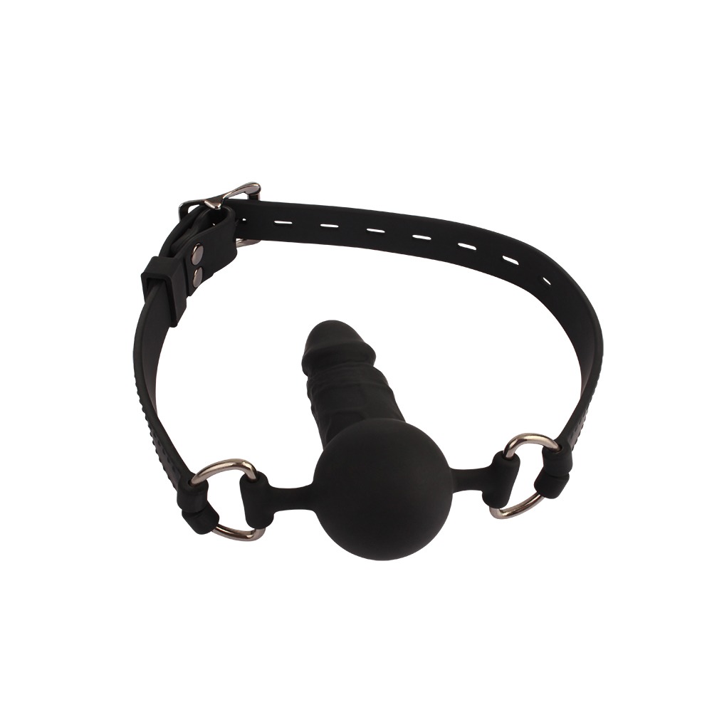  - Кляп-фалоімітатор Chisa BEHAVE! Luxury Fetish чорний 3