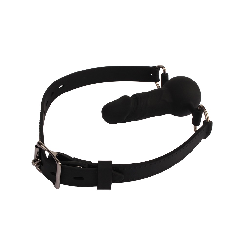  - Кляп-фалоімітатор Chisa BEHAVE! Luxury Fetish чорний 2