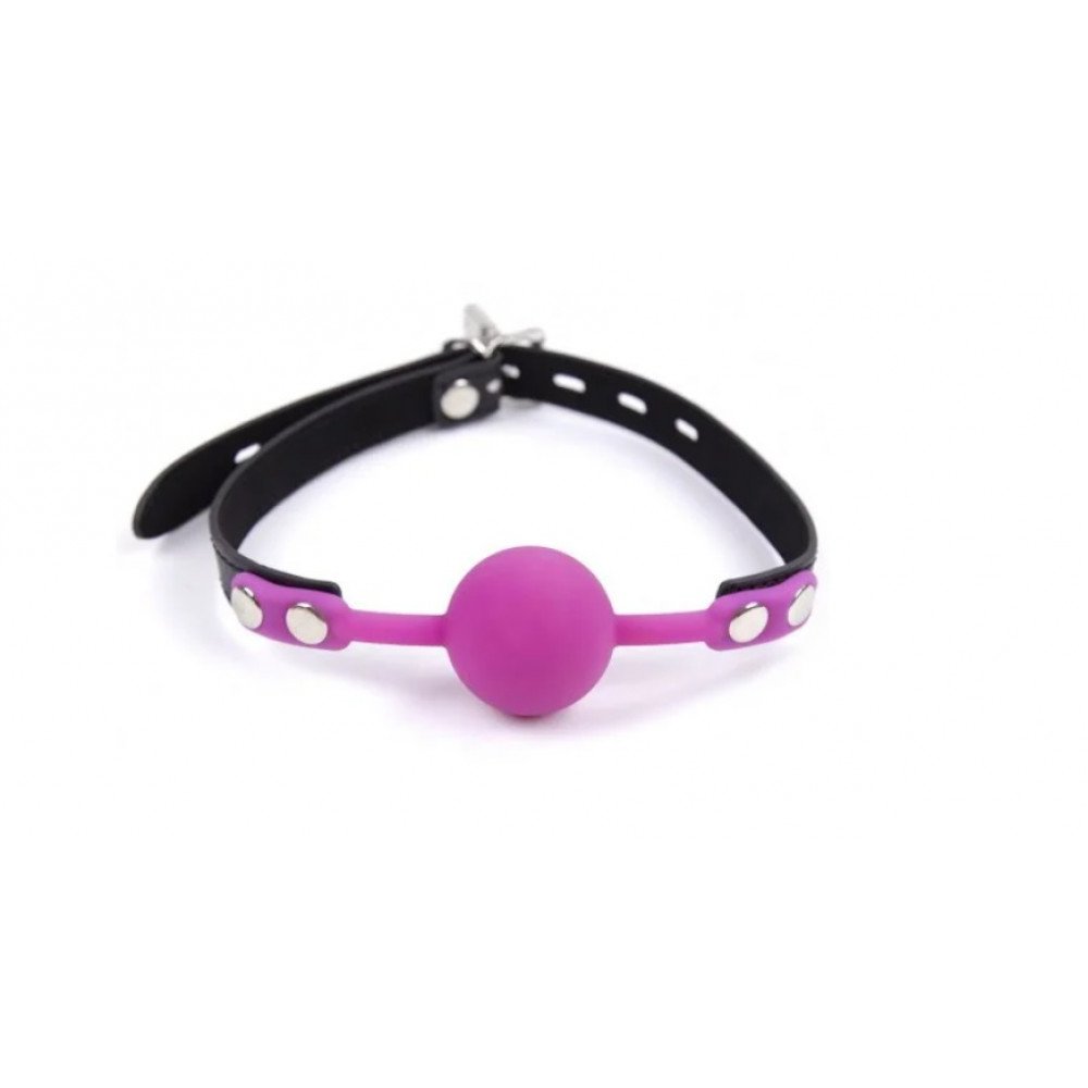 БДСМ игрушки - Кляп силиконовый с замком Silicone ball gag rose with lock
