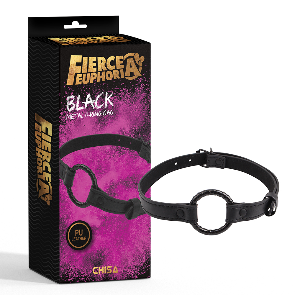  - Кляп-кольцо Chisa Fierce Euphoria O-Ring Gag, черный