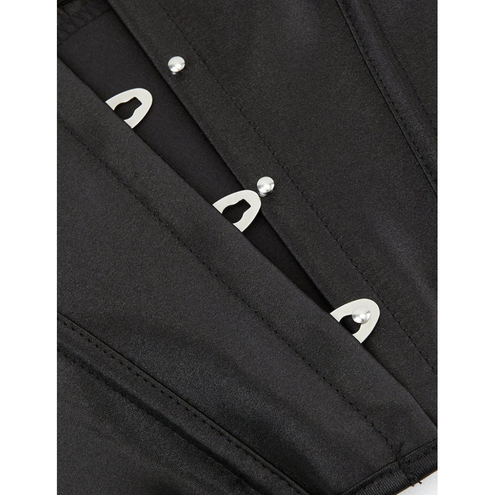 Різне - Корсет на зав'язках стрічках із бретелями Star Night 12 Plastic Bones з підтримкою бюста, чорний, S 12